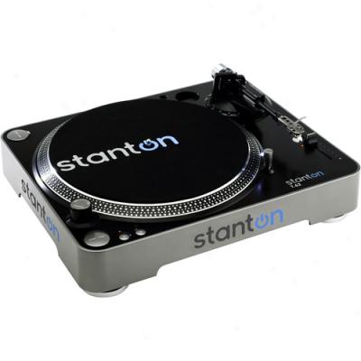 Stanton T62bstraight Arm Direct-drive Dj Turntable With 500.v3 Cartridge Pre-mounted