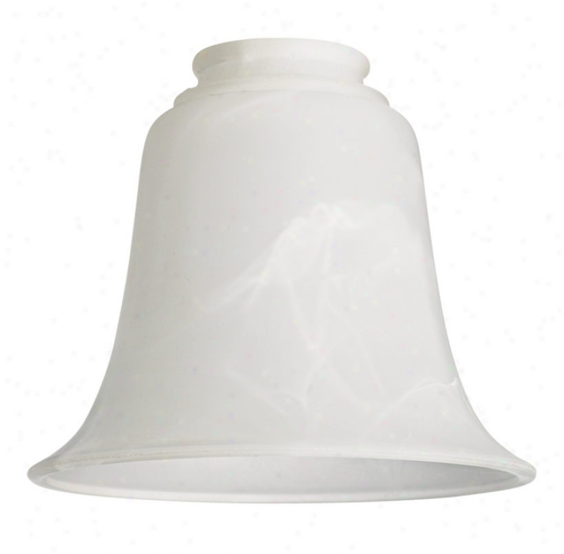 2 1/4" Fitter Set Of 4 Bell Shaped Marbleized Glass Shades (87743-87743-87743-87743)