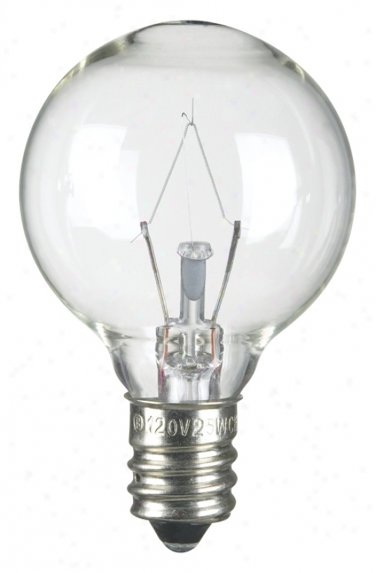 25 Watt G-11 Krypton Clear Candelabra Base Light Bulb (68601)