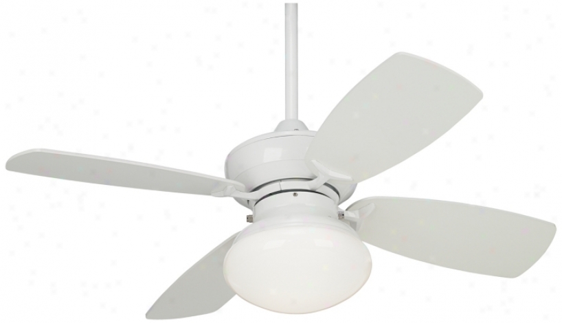 36" Outlook White Ceiling Fan With Light Kit (m2744)