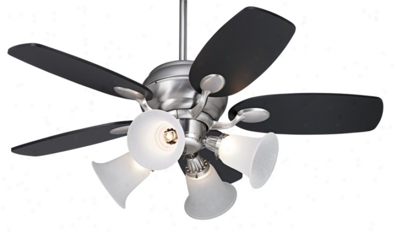 43" Casa Optima Brushed Steel Ceiling Fan By the side of 4-light Kit (86646-p4990-74450-01087)