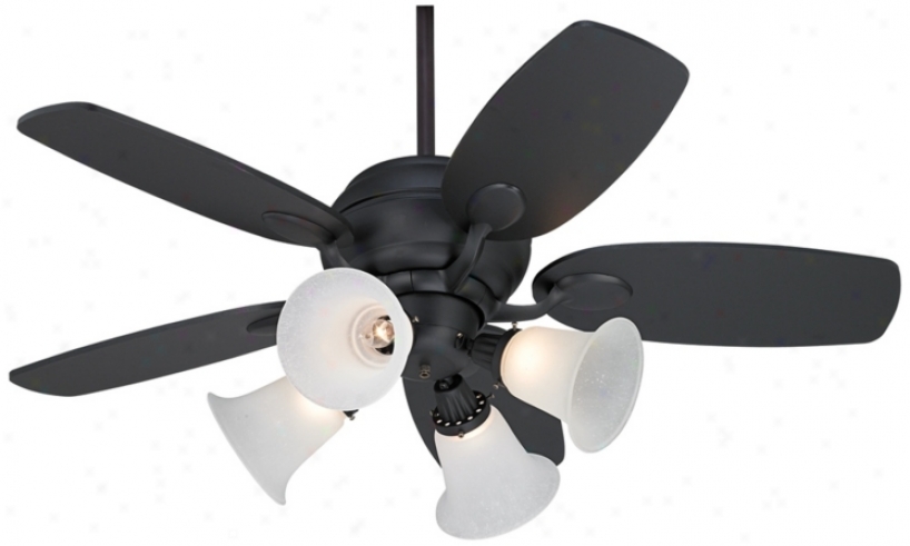 43" Casa Optima Matte Black Ceiling Fan With 4-light Kit (73988-p4990-94063-01087 )