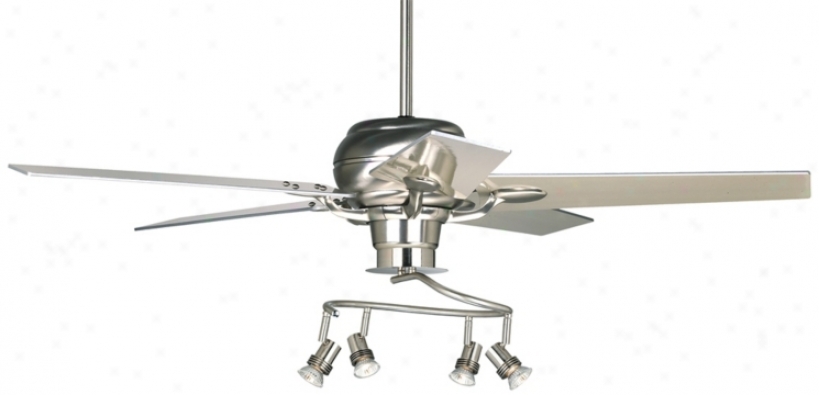 52" Casa Optima Brushed Steel 4-head Light Kit Ceiling Fan (86646-66116-67757)