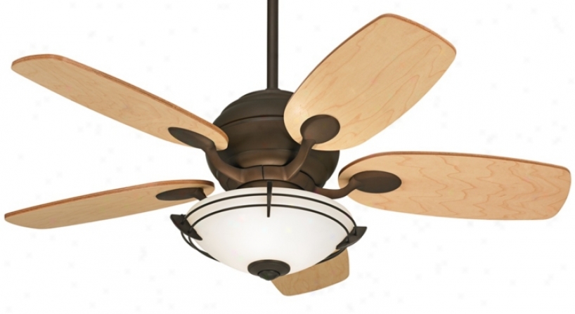 52" Casa Optima Maple Blade Ceiling Fan With Easy  Kit (74557-98740-u9641)