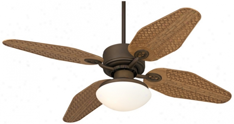 52" Casa Vieja Aerostat Weave Outdoor Ceiling Fan With Light (v0201-v0208-v0217)