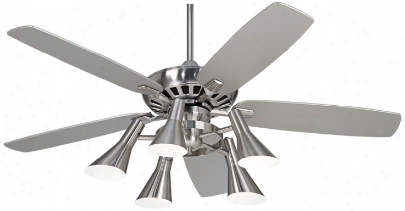 52" Casa Vieja Travel  Nickel Light Kit Ceiling Fan (m2750-r1737)