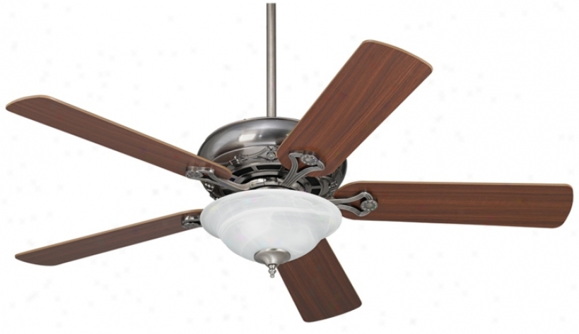 52" Casa Vieja Trilogy Pewter Ceiliing Fan With Light Kit (p9604-08607-r6433)