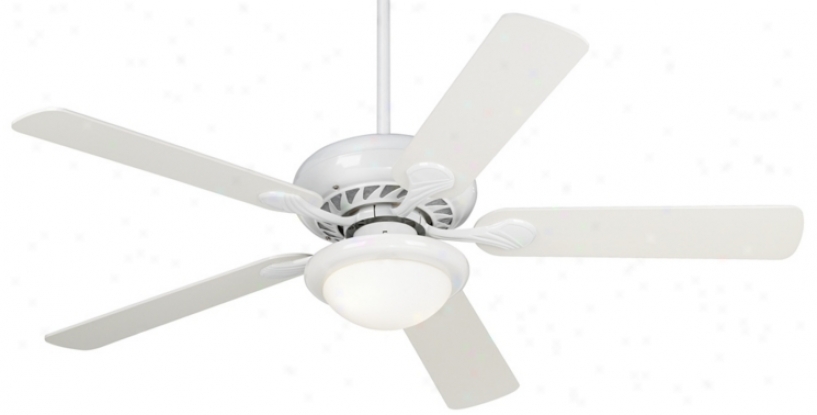 52" Casa Vieja&#174; Tempra&#8482; White Ceiling Fan (p9477)