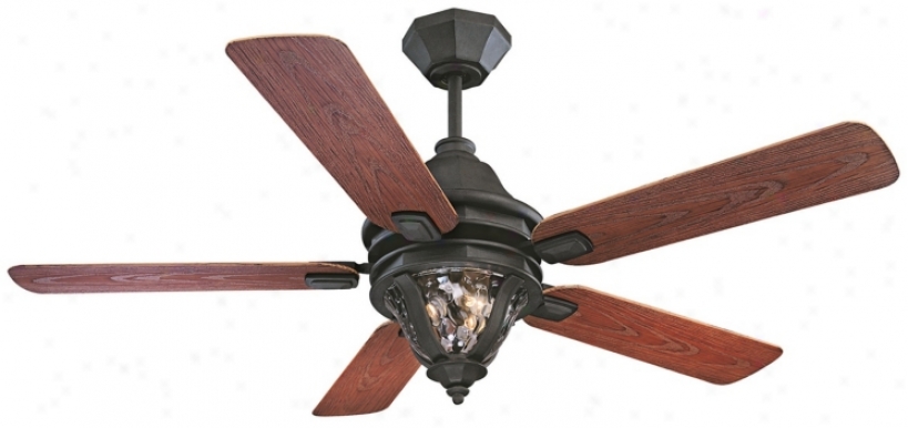 52" Savoy House Montecello Horseshoe Black Outdoor Fan (n2001 )