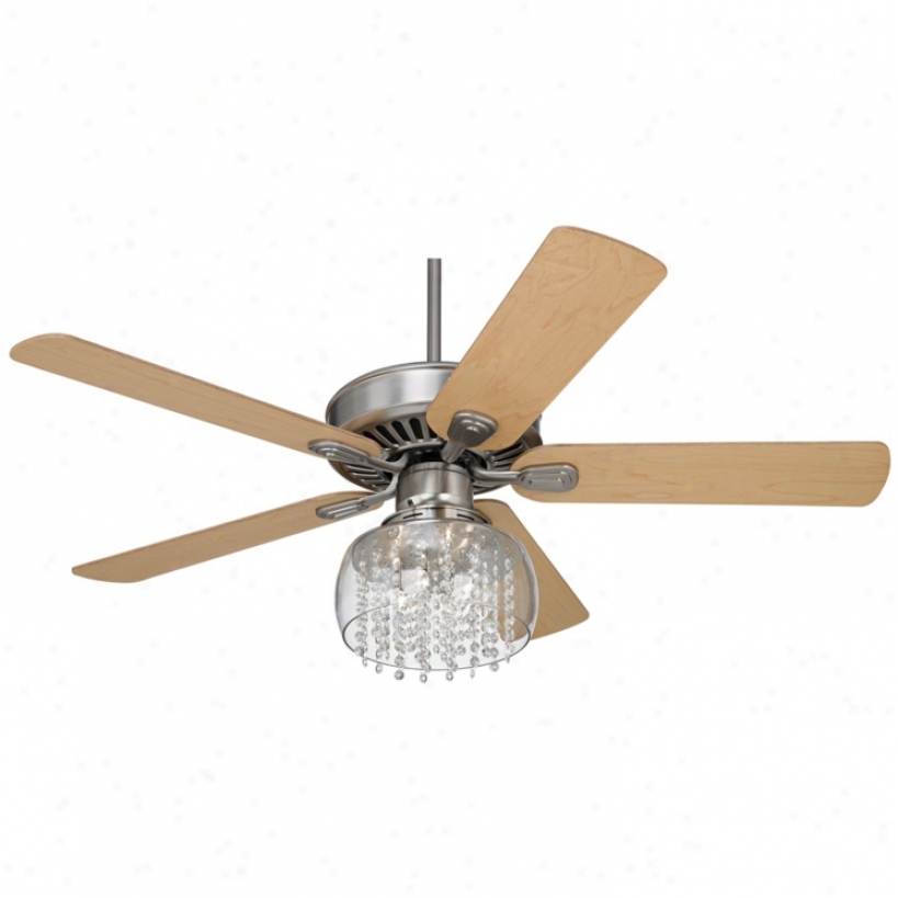 52&qquot; Windstar Ii&#8482; Brushed Steel And Crystal Ceiling Fan (34053-00298-v0172)