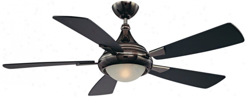 54" Savoy House Zephyr Mercury Black Finish Ceiling Fan (n5185)