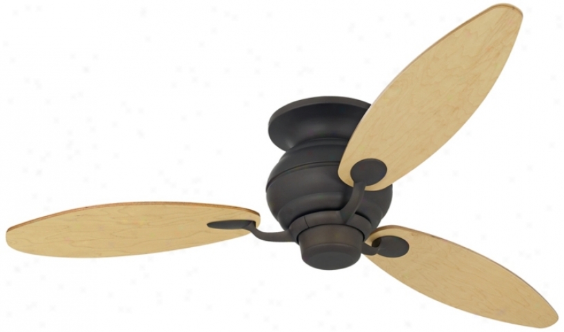 60" Spyder Bronze Light Maple Blades Hugger Ceiling Fan (r2416-t2682)