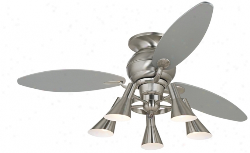 60" Spyder&#8482; Hugger Silver Retro Light Kit Ceiling Fan (r4214t2684-r1737)