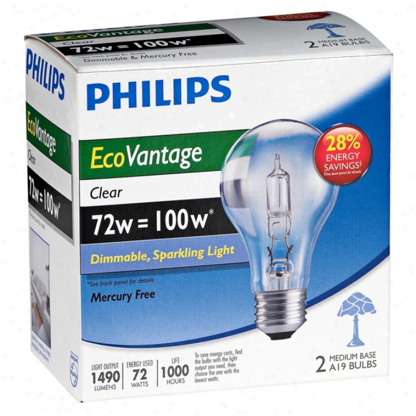 72w Equivalent 100 Watt-1490 Lumens Clear Halogen Bulbs (u5882)