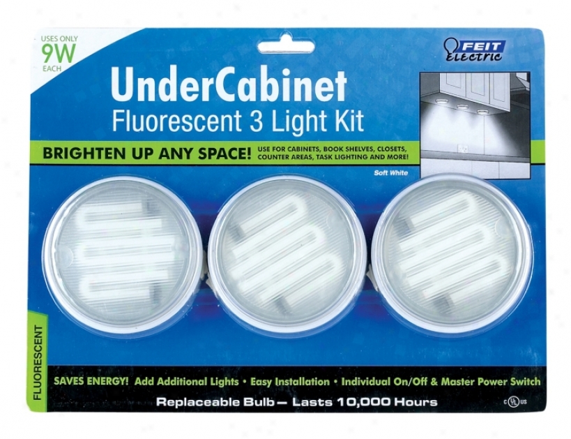 9 Watt 3-pack  Fluoresent Under Cabinet Light (16100)