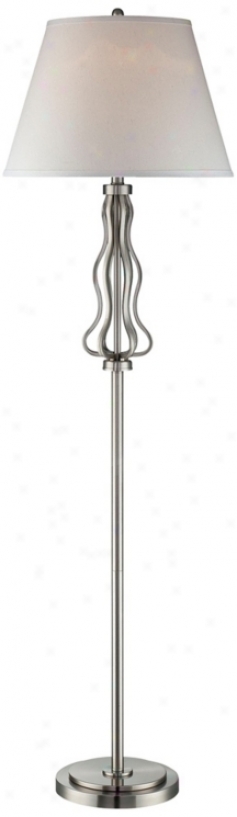 Abril Polished Steel Lite Source Floor Lamp (v1104)