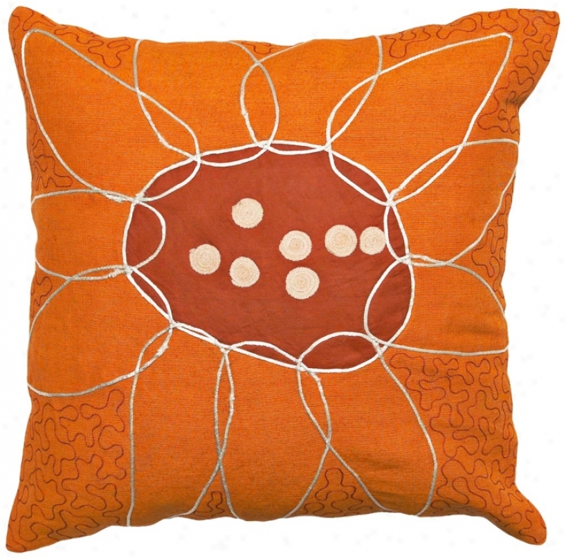 Abstract Floral Puzzle  Pillow (f8138)