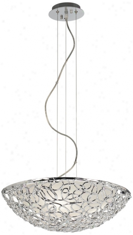 Acrylic Swirl 19 1/2" Wide Chromee Pendant Light (v8446)