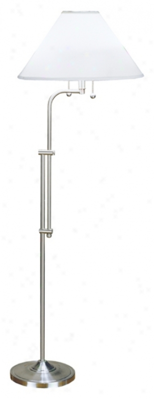 Adjustable Sight Rescuer Satin Nickel Floor Lamp (33586)