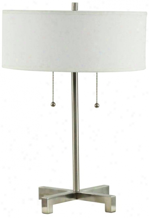 Alaina Twin-pull Satin Nickel Tavle Lamp (v7028)