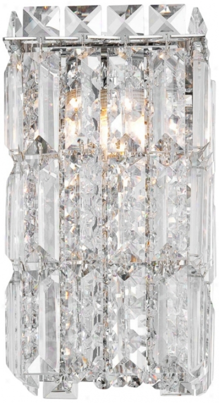 Alico King Crown 8 1/2" High Crystal And Chrome Wall Sconce (x0601)