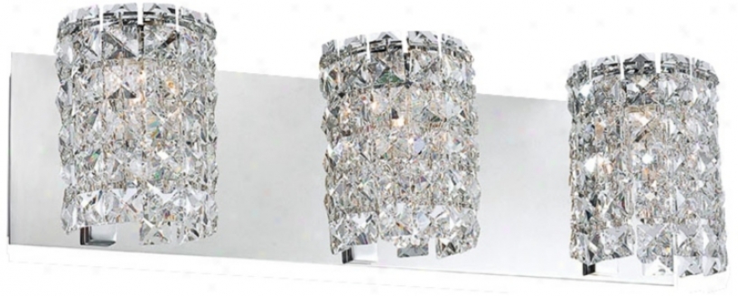 Alico Queen 20 1/4" Wide Crystal And Chrome Bathroom Light (x0609)