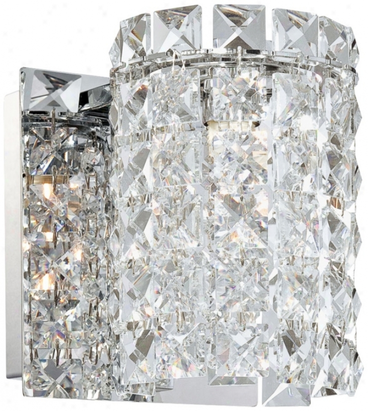 Alico Queen 6" High Crystal And Chrome Wall Sconce (x0603)