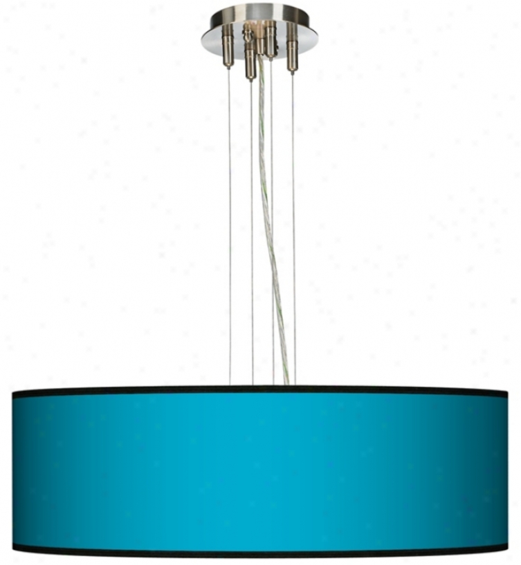 All Aqua 24" Wide Four Light Pendant Chandelier (17276-j8302)