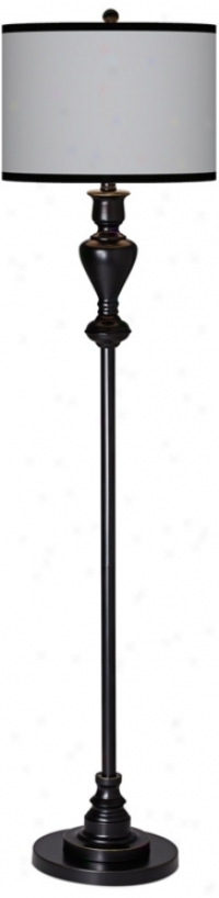 All Silver Giclee Glow Black Bronze Floor Lamp (w9956-x2736)