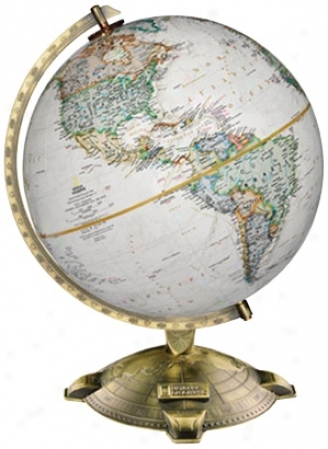 Allanson Brown Ocean 17" High National Geographic Globe (w2919)