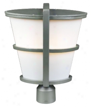 Allegra Silver 16" High Outdoor Post Light (h4502)