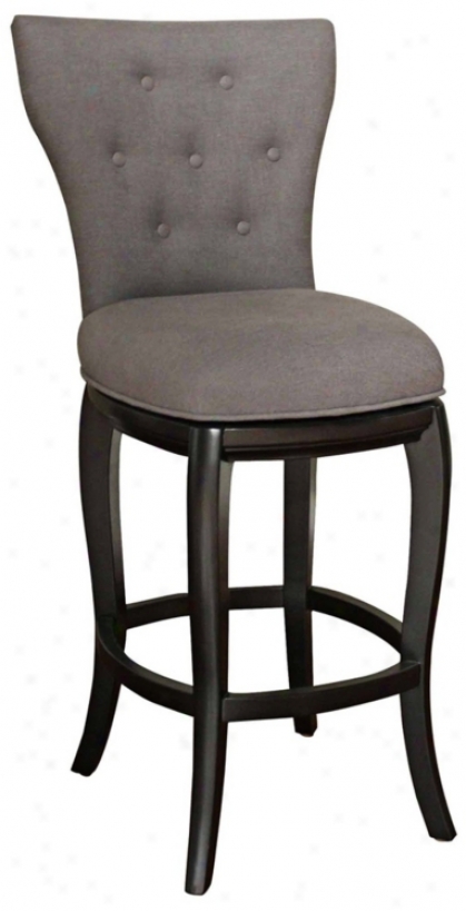 American Heritage Lydia 30" High Smoke Linen Bar Stool (x0791)