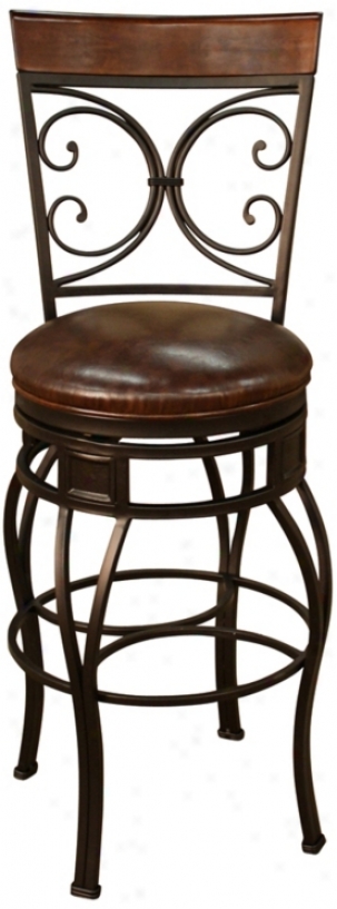 American Heritage Trevisi Pepper 30quot; Swivel Bar Stool (u5296)