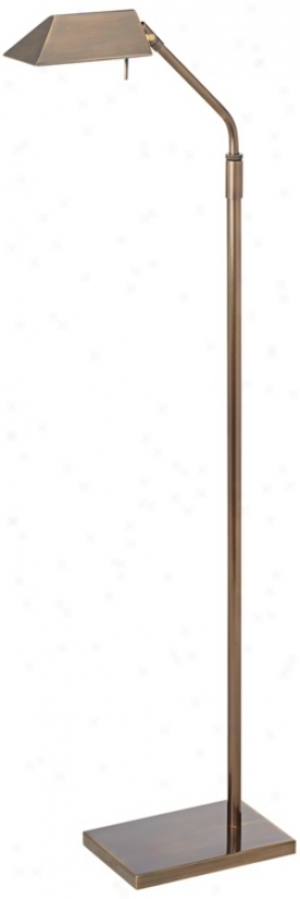 Ancient rarity Brass Halogen Pharmacy Floor Lamp (35559)