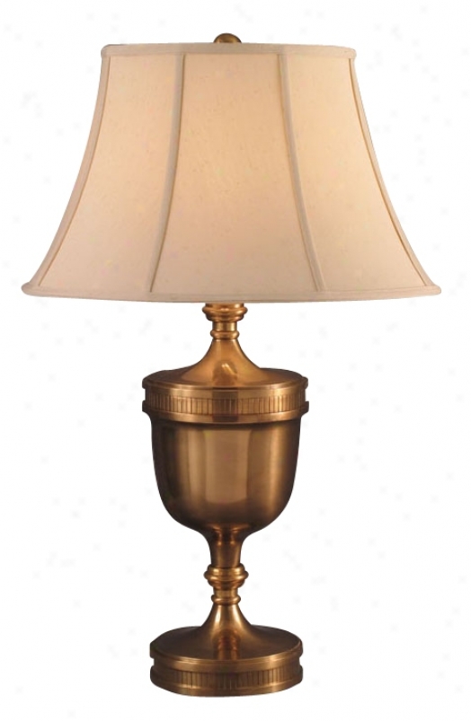 Antique Brass Trophy Urn Table Lamp (f3183)