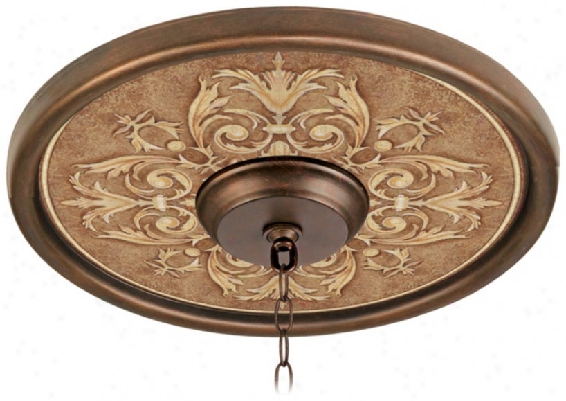 Antiquity Clay 16&quto; Wide Bronze Finish Ceiling Medallion (02975-g7164)