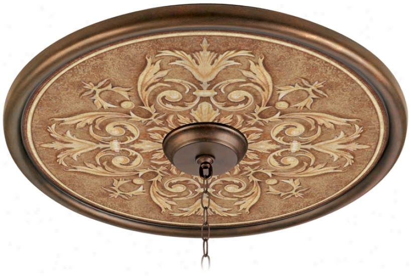 Antiquity Clay 24" Wide Bronze Finish Ceilung Medallion (02777-g7145)