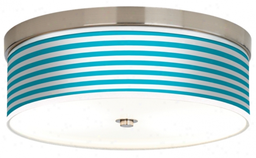 Aqua Horizontal Stripe Giclee Energy Efficient Ceiling Light (h8796-jl270)