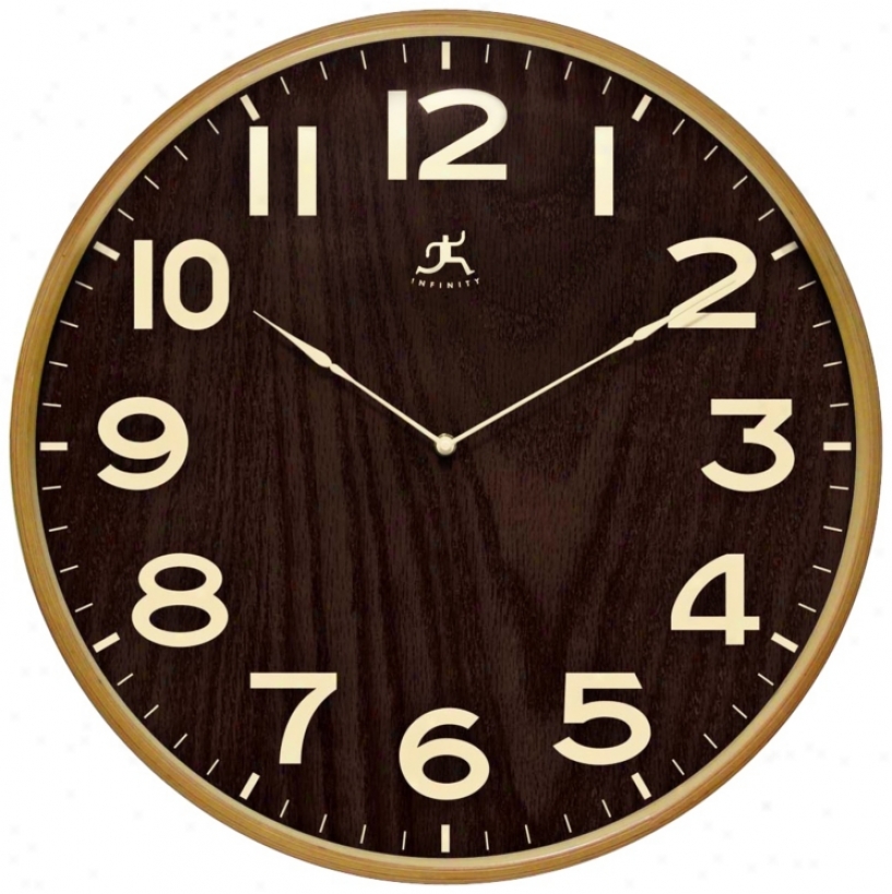 Arbor Ii 21" Round Dark Forest Wall Clock (w0992)