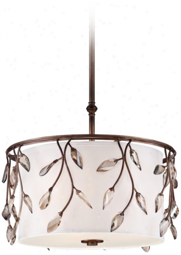 Arctic Leaf 19" Wide Bronze Pendant Light (w6775)