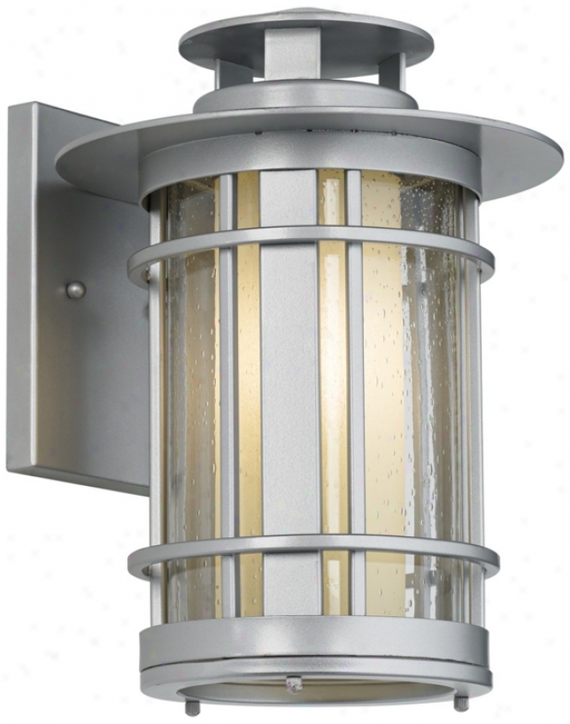 Argentine 14" High Brushed Syeel Outdoor Wall Light (u4983)