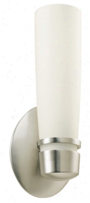 Aria 11" High Fluorescent Satin Nickel Outdoor Wall Sconce (g2621)