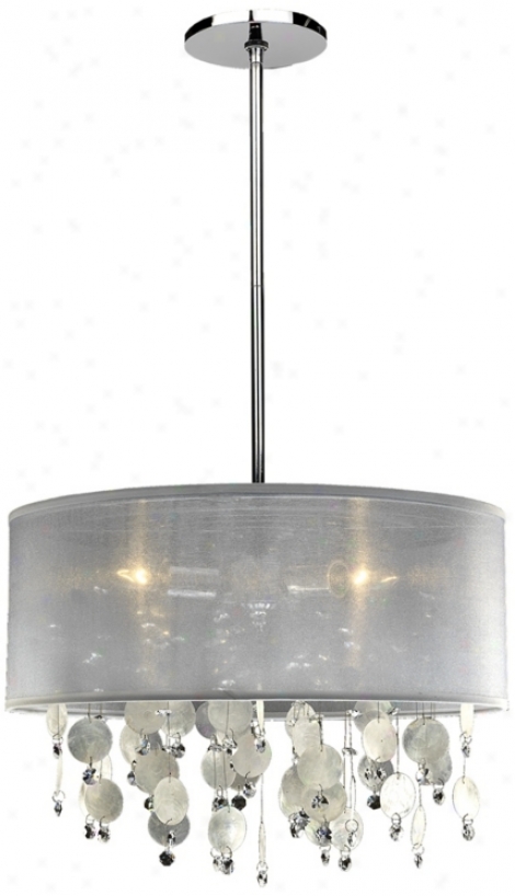 Around Town Capiz Shell 15" Wide Pendant Chandelier (n7297)