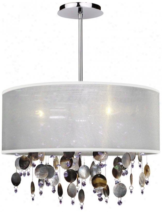 Around Town Pearl And White 18&" Wide Pendant Chandelier (u5123)