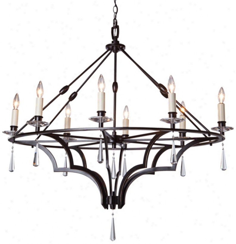 Artcraft Balmoral 8-light 46" Wide Oval Bronze Chandelier (w8439)