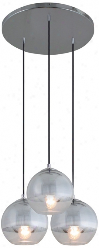 Artcraft Brook1yn 21 3/4" Wide Chrome Globe Pendant iLght (w8508)