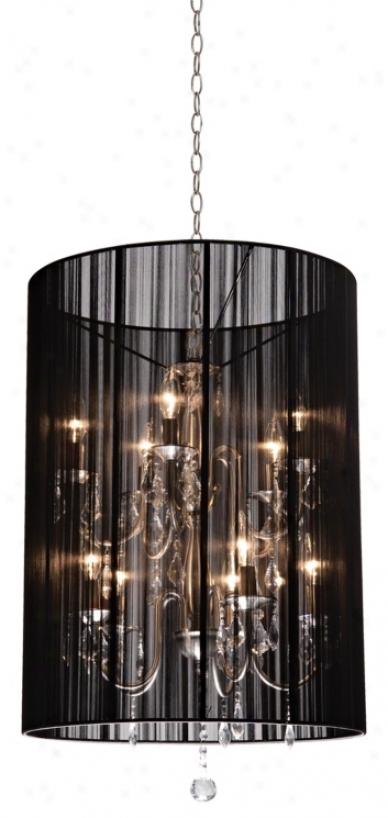 Artcraft Claremont Black 20" Wide Nickel Chandelier (h2916)