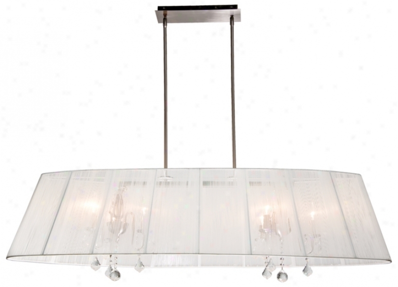 Artcraft Claremont White 55" Wide Nickel Chandelier (h2923)