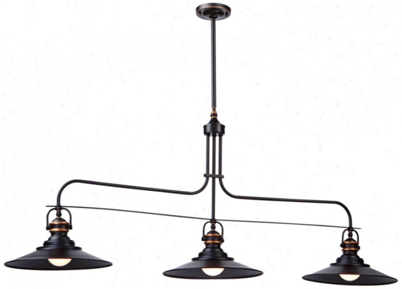 Artcraft Heatu 53" Wide Espresso Retro Island Pendant (x2603)