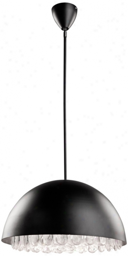 Artcraft Horizon Half Sphere 17" Wide Black Pendant Light (w8530)